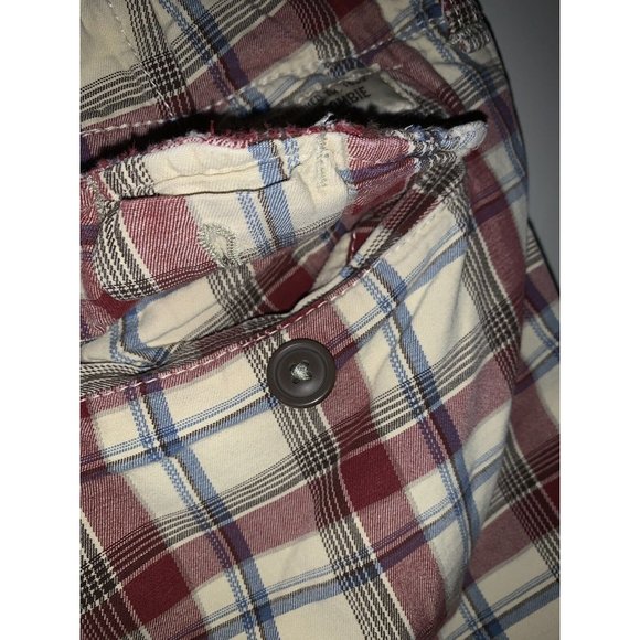 ABERCROMBIE & FITCH Plaid Shorts Sz 30 Button Fly Heavyweight Drawstring EUC - Picture 6 of 10